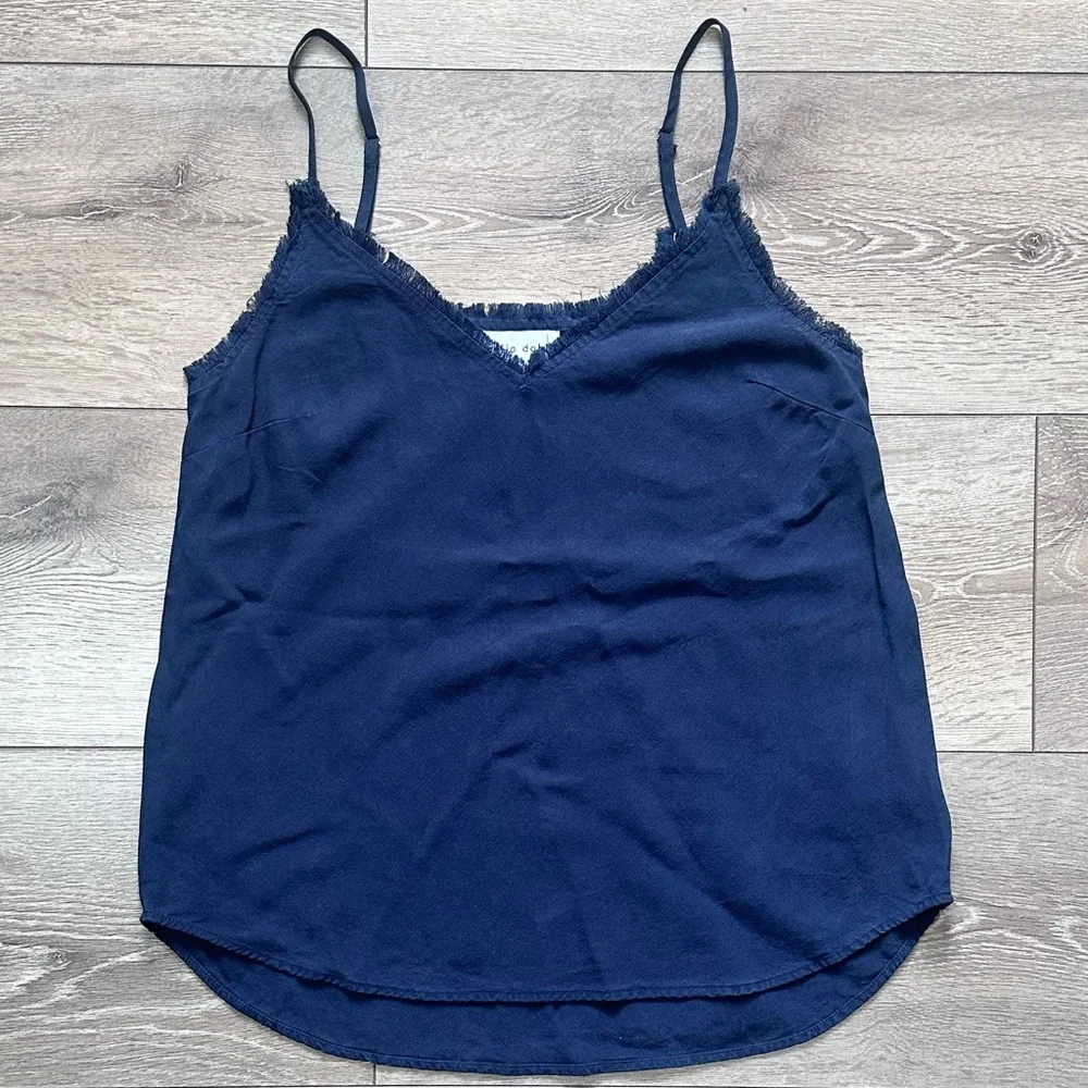 Bella Dahl Frayed Tencel Cami Endless Sea
